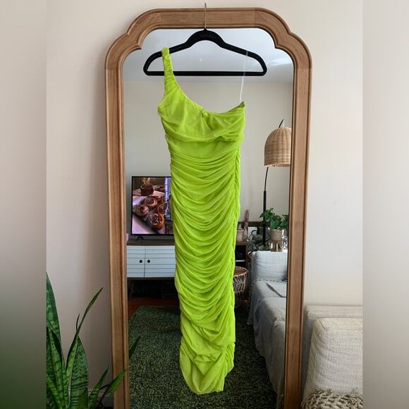House of CB Lime Asymmetrical Dress - Picture 5 of 15